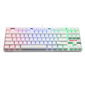 کیبورد گیمینگ ردراگون مدل Redragon K552W Kumara / سفید / سوئیچ آبی