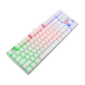 کیبورد گیمینگ ردراگون مدل Redragon K552W Kumara / سفید / سوئیچ آبی