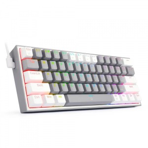 کیبورد گیمینگ ردراگون مدل Redragon K617 Fizz/طوسی_سفید