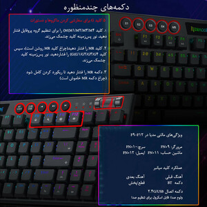کیبورد گیمینگ بی سیم ردراگون مدل Redragon Yi Pro K625P-KBS