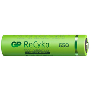 باتری نیم قلمی قابل شارژ جی پی مدل Rechargeable Recyko 650 بسته دو عددی