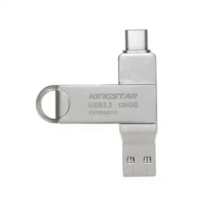 فلش مموری 128GB کینگ استار مدل C60 با پورت Type-C و USB 3.0