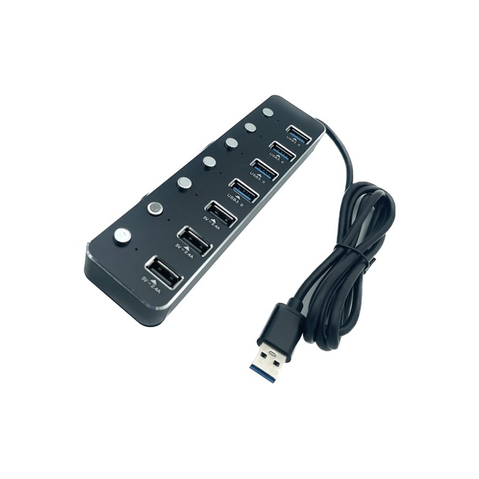 هاب 7 پورت کلید دار USB 3.0 کی‌نت مدل KNET H10