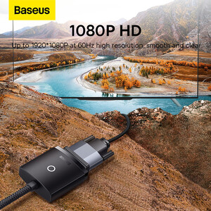 مبدل HDMI به VGA بیسوس مدل WKQX010001 طول 0.2 متر