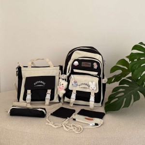 کوله پشتی وارداتی  پنج تکه عروسک دار کد M1715