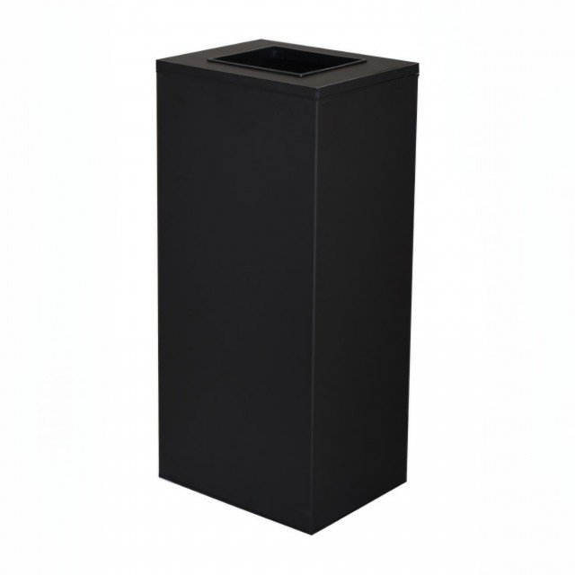 سطل 40Lit دریچه از بالا چهارگوش 730B -مشکی