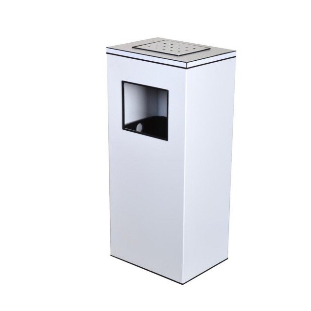 سطل زیر سیگاری چهارگوش 760W -سفید