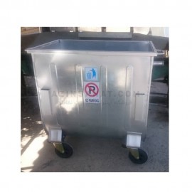 سطل زباله فلزی 660 لیتری قوس دار مدل 430