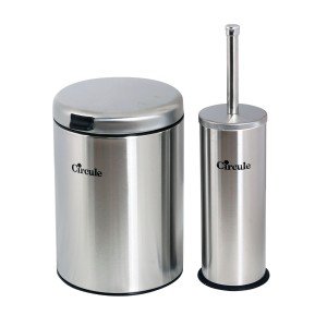 سطل و برس دیواری CE385 - استیل