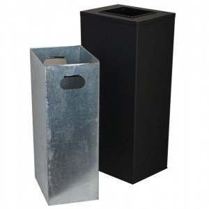 سطل 40Lit دریچه از بالا چهارگوش 730B -مشکی
