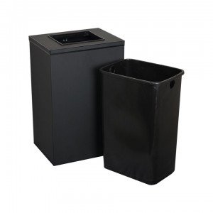سطل 25Lit دریچه بالا چهارگوش 720B -مشکی