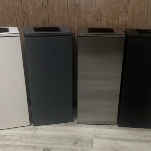 سطل 40Lit دریچه از بالا چهارگوش 740S -استیل