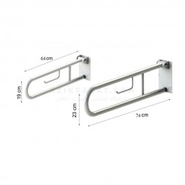 دستگیره معلول تاشو فلزی (65 سانتیمتر) LO-M-65