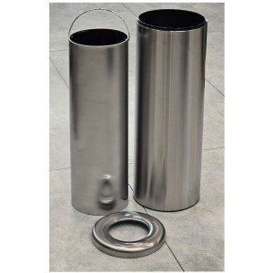 سطل زباله دریچه بالا  SLIM 200 - استیل