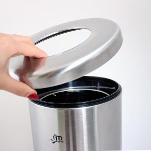 سطل زباله دریچه بالا  SLIM 200 - استیل