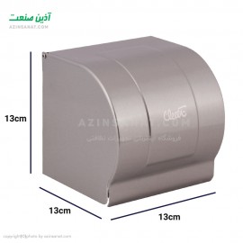 جا دستمال رولی استیل کوچک (مات)  DAK8 نقره ای - ساتن