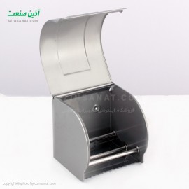 جا دستمال رولی استیل کوچک (مات)  DAK8 نقره ای - ساتن