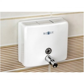 صابون ریز دستی مربعی Nofer INOX 03004-W سفید