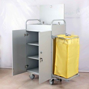 ترولی خانه داری هتلی تاشو درب دار 9410