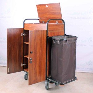ترولی خانه داری هتلی تاشو درب دار 9410