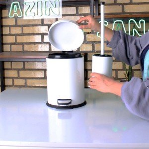 سطل و برس 3 لیتری تمام سفید-CE380