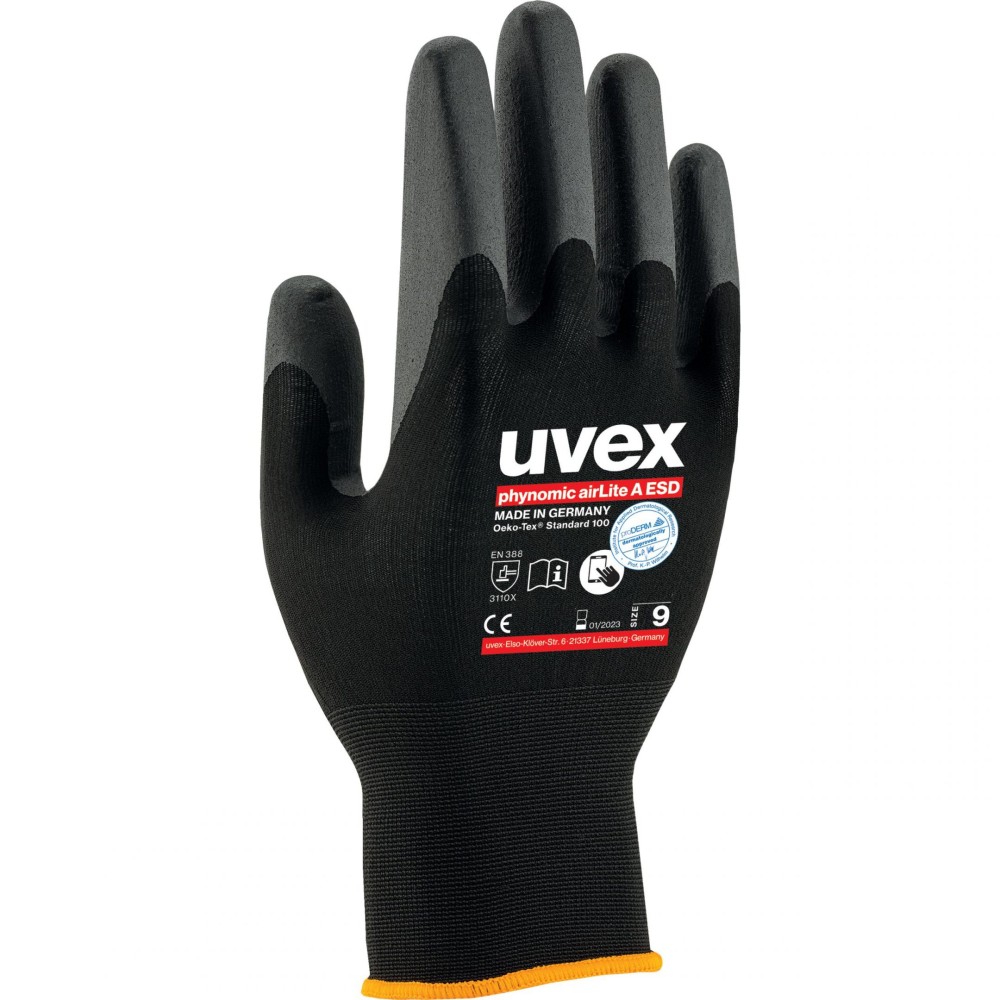 دستکش ایمنی یووکس مدل Uvex Phynomic airLite A ESD
