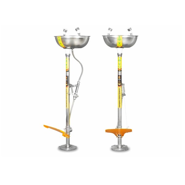 چشم شوی ایمنی پدالی پایه‌دار استنلس استیل (SS316-G40E/F)