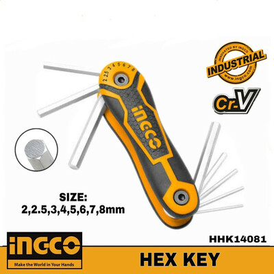 آچار آلن شش گوش اینکو مدل HHK-14081 مجموعه 8 عددی