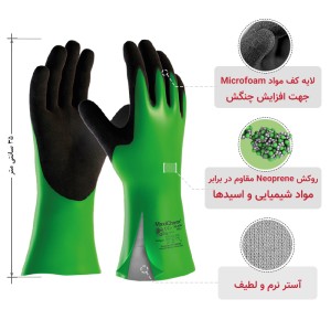 دستکش ATG مدل ضد اسید مکسی کم – ساق ۳۰ سانتی