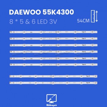 بک لایت تلویزیون دوو مدل 55K4300