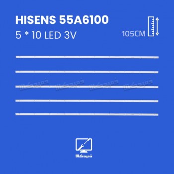 بک لایت تلویزیون هایسنس مدل 55A6100