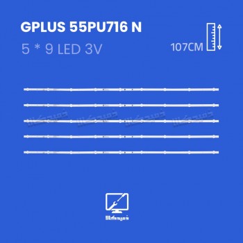 بک لایت تلویزیون جی پلاس مدل 55PU716N