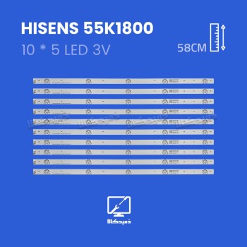 بک لایت تلویزیون هایسنس مدل 55K1800