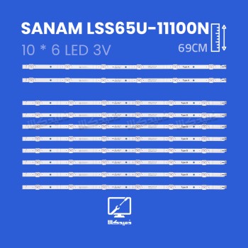 بک لایت تلویزیون صنام مدل LSS65U-11100N
