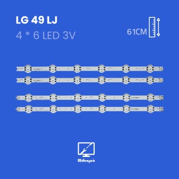 بکلایت تلویزیون ال جی مدل 49LJ