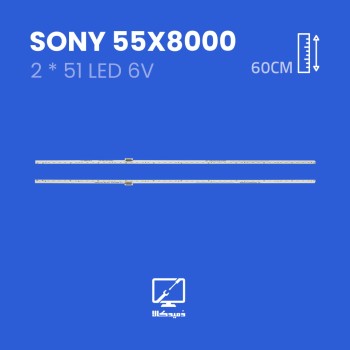 بکلایت تلویزیون سونی مدل 55X8000
