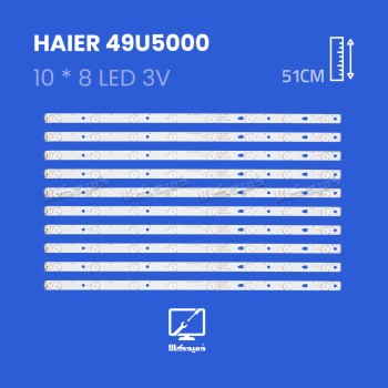 بکلایت تلویزیون هایر مدل 49U5000