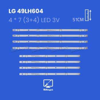 بکلایت تلویزیون ال جی مدل 49LH604