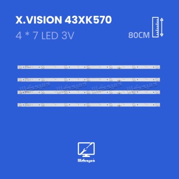 بک لایت تلویزیون ایکس ویژن مدل 43XK570