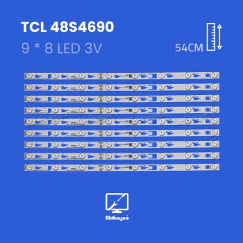 بکلایت تلویزیون تی سی ال مدل 48S4690