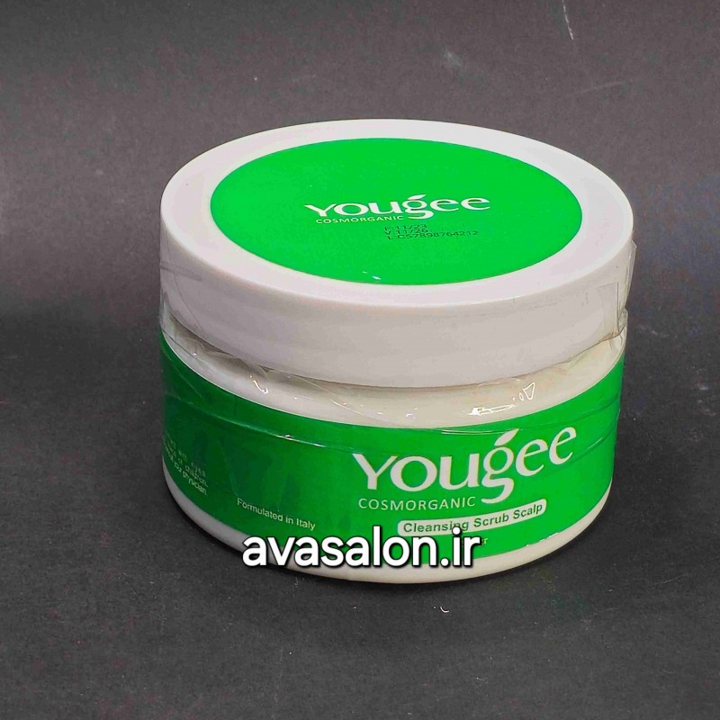 اسکراب اسکالپ یوگی YOUgee 250 گرمی | لایه‌بردار کف سر، پاکسازی عمیق و کنترل چربی پوست سر