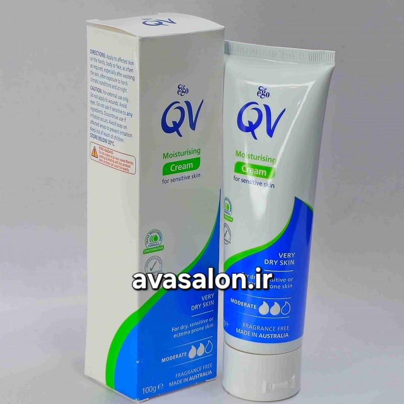 کرم مرطوب‌کننده و آبرسان کیو وی QV | ترمیم‌کننده و نرم‌کننده پوست خشک و حساس
