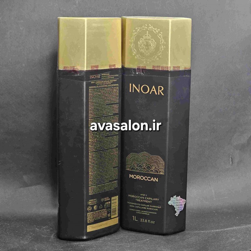 کراتین مو اینوار موروکان اورجینال Inoar Moroccan Keratin | صافی، احیا و ترمیم حرفه ای موهای آسیب دیده