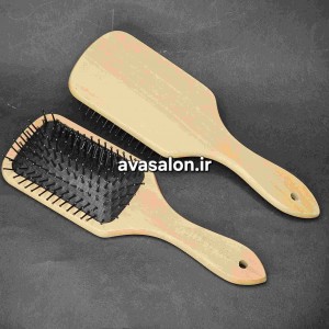 برس چوبی بامبو دانه پلاستیکی مو | مناسب شانه‌کردن، ماساژ کف سر و کاهش گره و وز مو