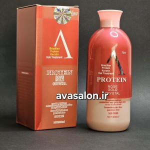 پروتئین مو A رزگلد Protein A Rose Gold | احیاکننده و صاف‌کننده حرفه‌ای مو حجم 800 گرم