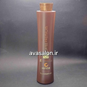 کراتین مو هونما قهوه تلخ Honma Coffee Premium حجم 1000 میل | صافی، احیا و ترمیم عمیق موهای آسیب‌دیده