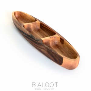 اردور چوبی قایقی سه‌خانه لوکس (چوب گردو طبیعی) – کد 4517B