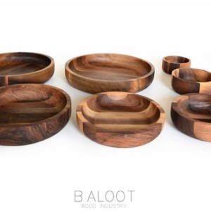 کاسه چوبی گرد لوکس مدل ژاپنی E (چوب گردو) – کد 4126 B