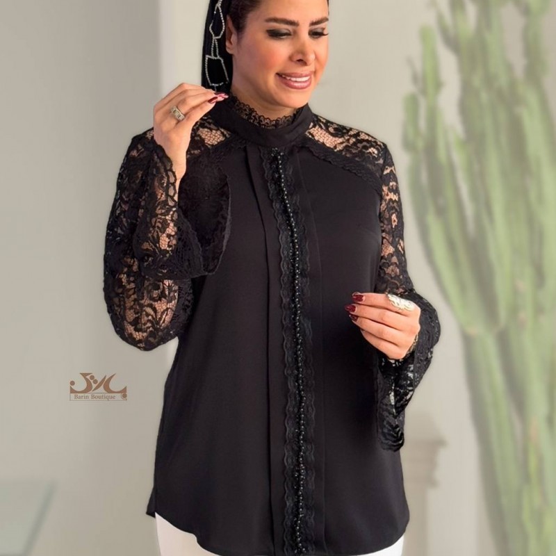 شومیز مجلسی استین گیپور