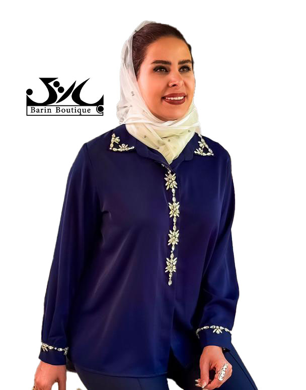 شومیز زنانه کرپ مهتاب
